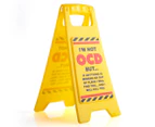 Caution: OCD Novelty Desk Sign