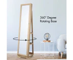 360 Degree Rotating Mirror Jewellery Cabinet Freestanding Jewellery Organiser Armoire