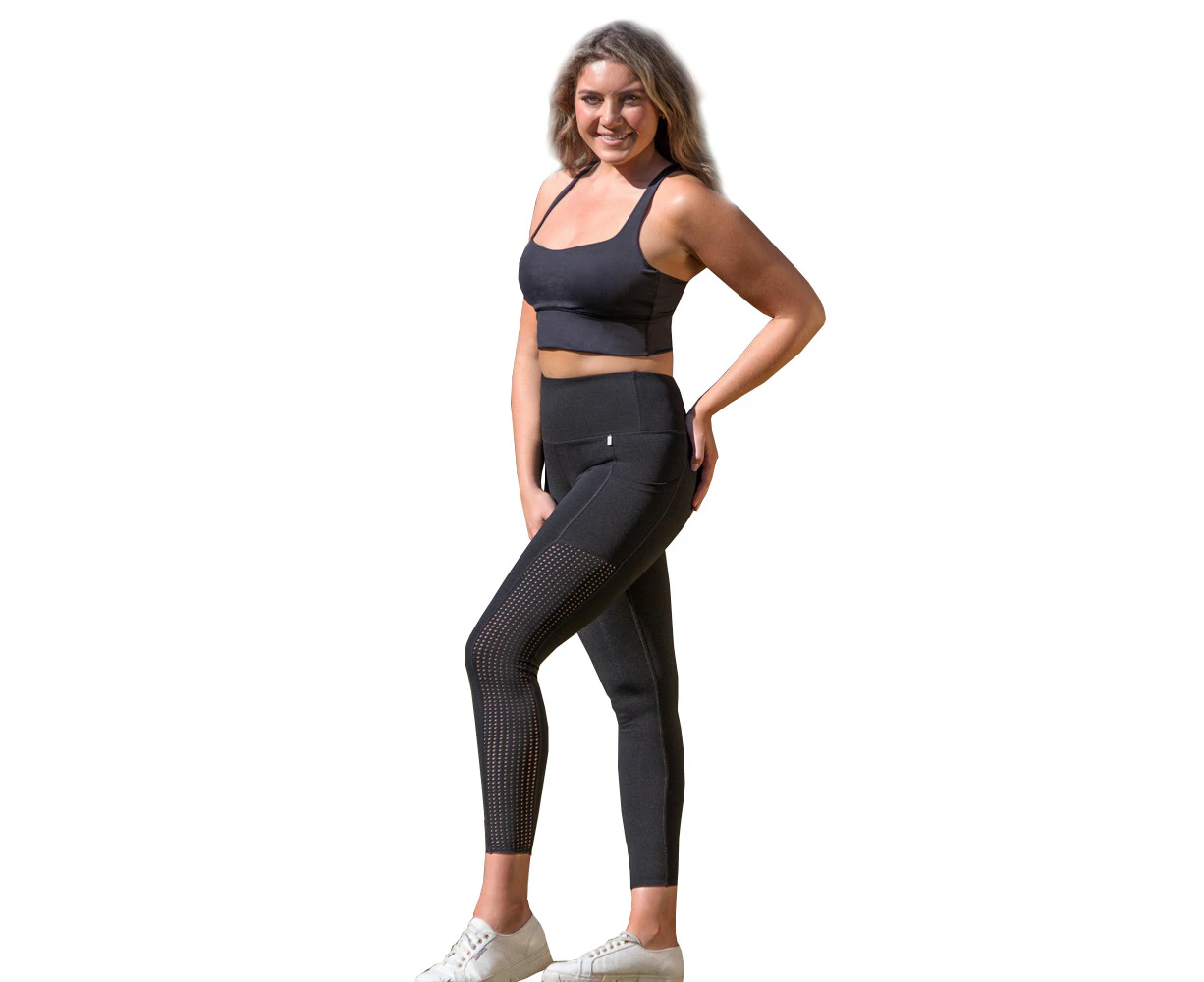LaSculpte Women's Tummy Control Bike Shorts with Phone Pockets - Viridian  Green