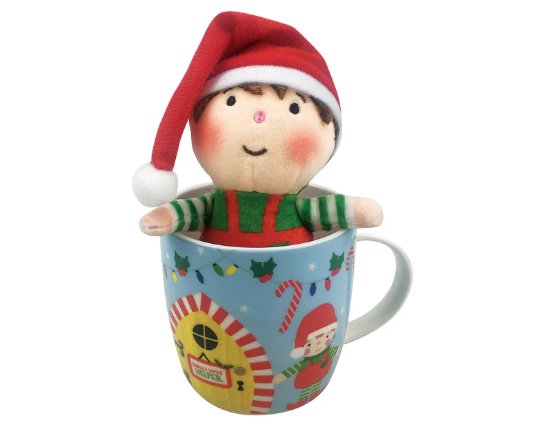 IG Design 295mL Christmas Mug w/ Plush Elf