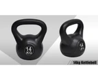 14kg Kettlebell - Home Gym Kettlebell Weight Fitness Exercise - Black