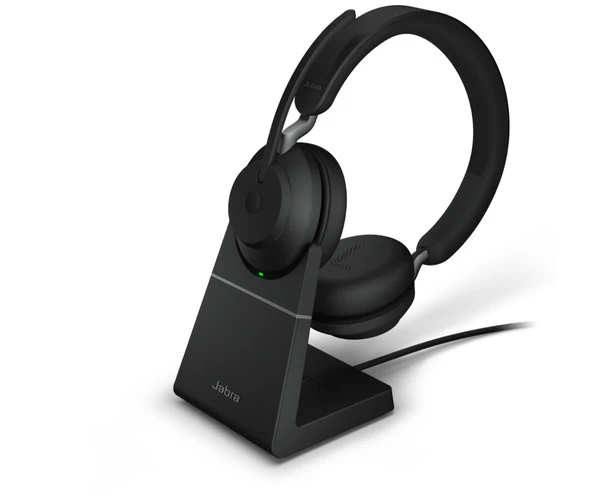 Jabra Wireless Evolve2 65 UC Stereo Bluetooth Headset Charge Stand/USB-C Dongle