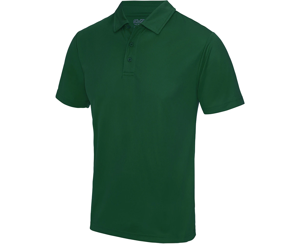 AWDis Just Cool Mens Plain Sports Polo Shirt (Bottle Green) - RW691