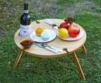 West Avenue Round Foldable Picnic Table - Natural 6
