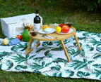 West Avenue Round Foldable Picnic Table - Natural