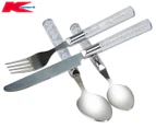 Anko by Kmart 16-Piece Bubble Cutlery Set - Silver