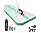 Costway 3x1M Airtrack Inflatable Air Track, Tumbling Gymnastics Mat  w/Pump,Floor Home GYM Exercise Mat,Green