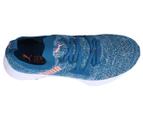 Puma Women's Flyer Runner Engineer Knit Running Shoes - Digi Blue/White/Peach