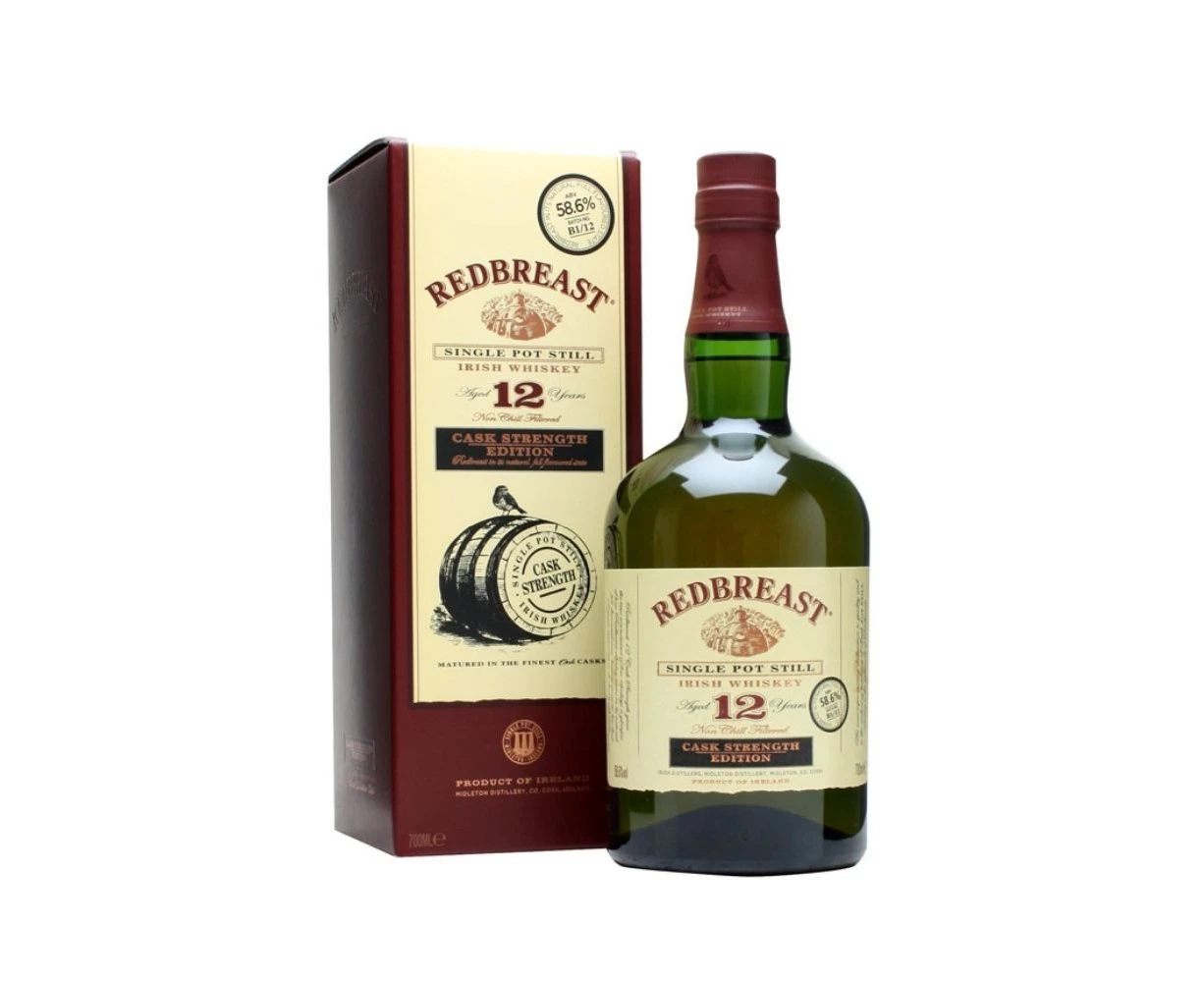 Redbreast 12 Year Old Single Pot Still Irish Whiskey Cask Strength 700ml @ 57.7 % abv