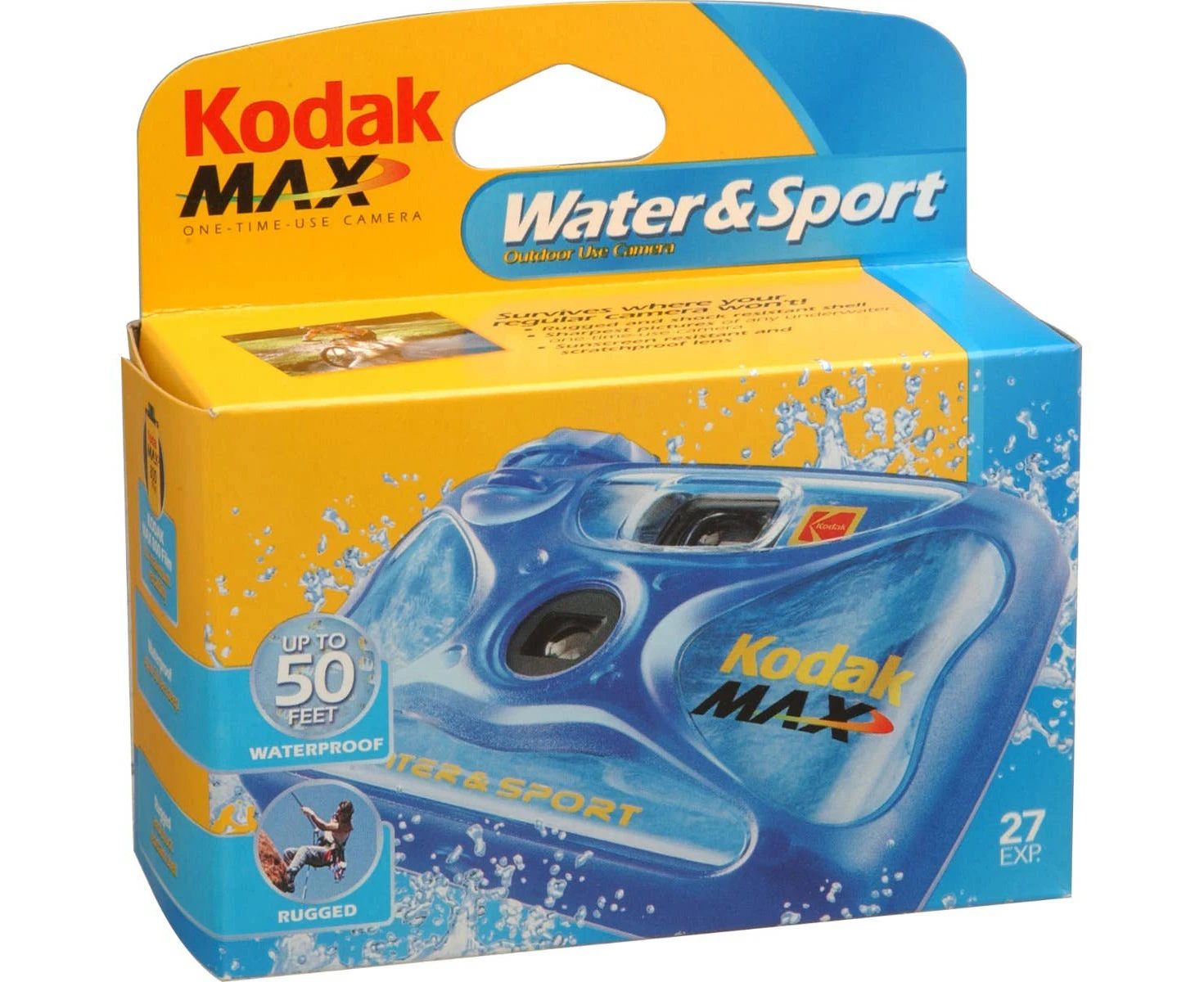 Kodak Water & Sport Disposable One Time Single Use 35mm Film Camera