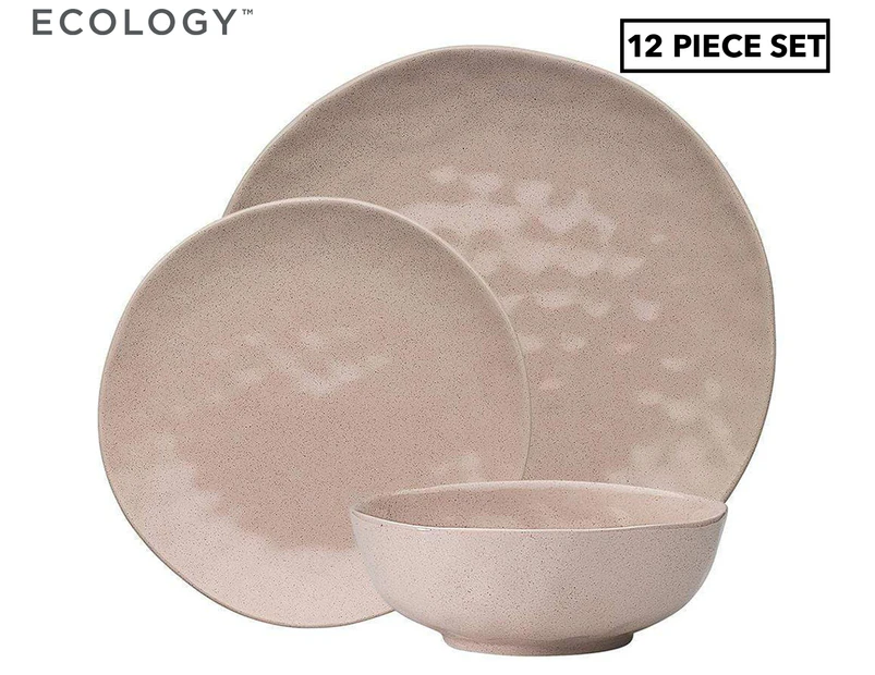 Ecology 12-Piece Speckle Dinner Set - Cheesecake