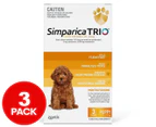 Simparica Trio Flea & Tick Chews (1.25-2.5kg) Liver 3pk