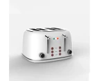 Vintage Electric 4 slice Toaster White Stainless Steel 1650W