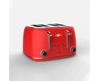 Vintage Electric 4 slice Toaster Red Stainless Steel 1650W
