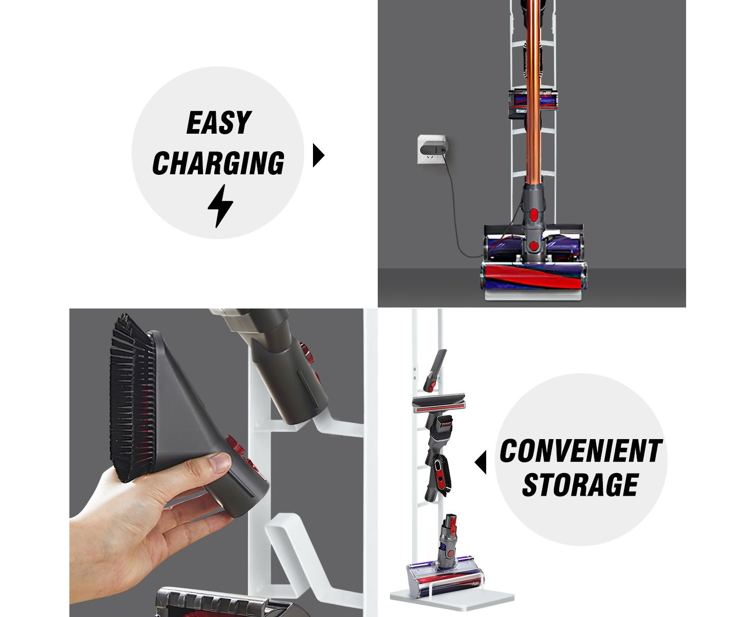 Vacuum Cleaner Stand For Dyson V8 V10 V12 V15 Metal Storage Floor Rack  Stable Holder Bracket Organizer Household Cleaner Parts - AliExpress