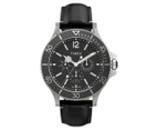 Timex Unisex 43mm Harbourside Leather Watch - Black