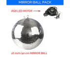 16 inch morror ball with Powerful 3W RGB LED motor