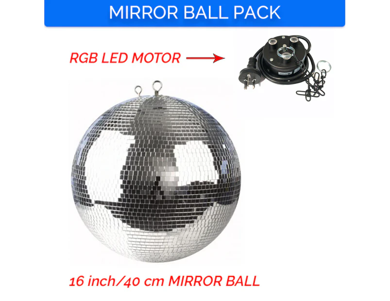 16 inch morror ball with Powerful 3W RGB LED motor