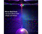 16 inch morror ball with Powerful 3W RGB LED motor