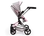 BayerCity Vario Foldable Pram/Stroller Toy 3y+ for 50cm Doll Grey/Pink Butterfly 6