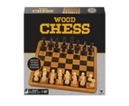 2pc Cardinal Wood Chess/Checkers Board Portable Classic Board Game Toy Kids/6y+