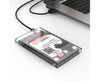Cruxtec SATA to Type-C 2.5" HDD External Case Cover Hard Drive Enclosure Clear