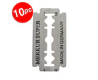 10PK Merkur Platinum Stainless Steel Blades for Men Double Edge Razors/Shavers