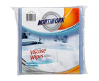 40PK Northfork Heavy Duty Absorbent Viscose Cleaning Wipes/Cloth 40x38cm - Blue