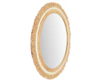 Willow & Silk 70cm Handcrafted Natural Layered Wall Mirror - Natural