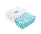 2x Box Sweden Crystal 4.7L Plastic Vegetable Storer Fridge Container Assorted 2