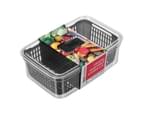 2x Box Sweden Crystal 4.7L Plastic Vegetable Storer Fridge Container Assorted 4