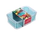 2x Box Sweden Crystal 4.7L Plastic Vegetable Storer Fridge Container Assorted 5