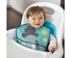 3pc JJ Cole Bibs Baby/Toddler Feeding Saliva/Drool Burp Towel Gray Safari Set