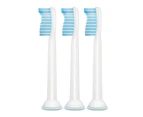3PC Philips HX6053 Sonicare Sensitive Replacement Heads for Electric Toothbrush