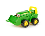 John Deere Build-a-Buddy Scoop Tractor Toy w/ Cow & Wagon - Green