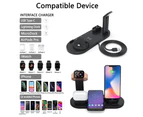Wireless Charger Station/Micro/USB-C for iPhone/Apple Watch/Airpods/Samsung BLK