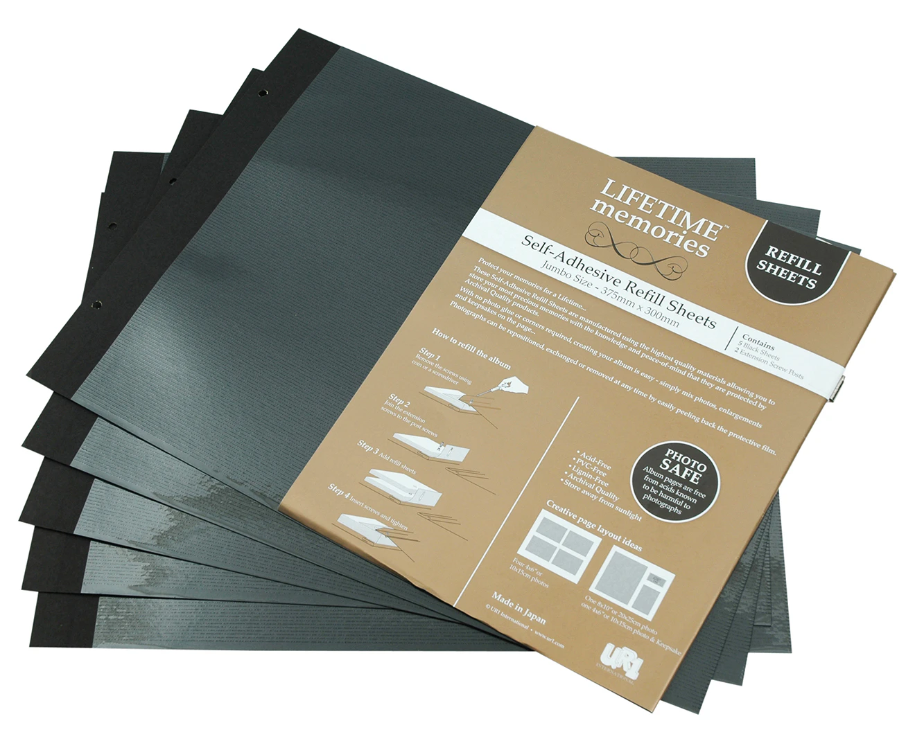 Self-Adhesive Refill Sheets For Jumbo Photo Album 5pk