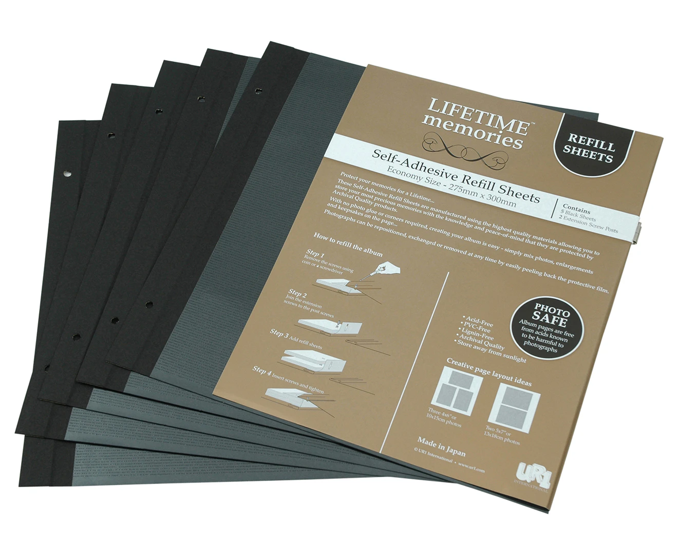 NCL Self Adhesive Refills Economy - 5 Sheets UR1