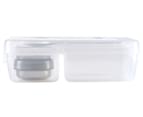 Anko by Kmart 2-Section Lunch Box w/ Cutlery - Clear 2