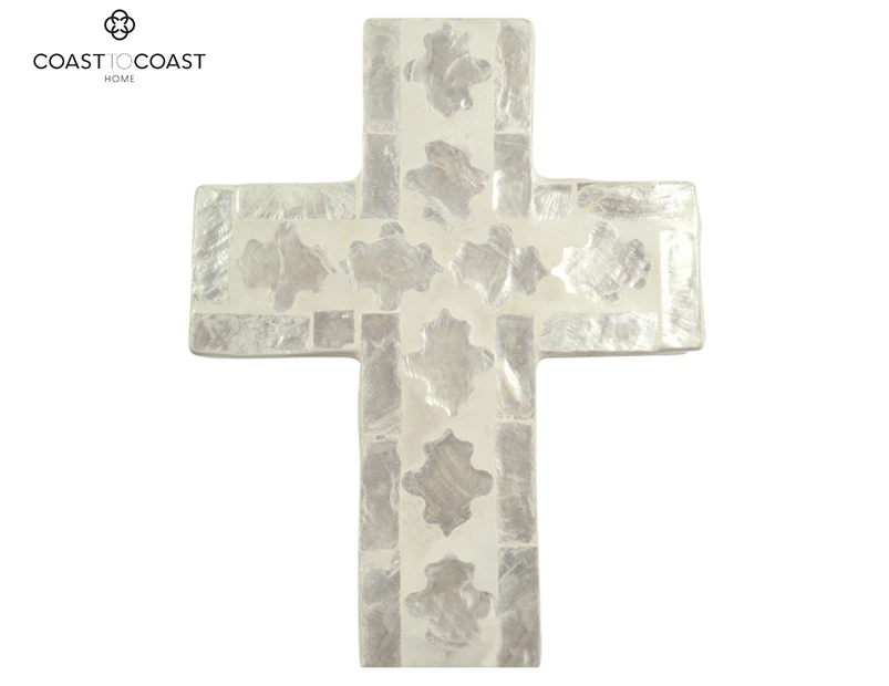 Coast to Coast 11.5x15cm Cheyenne Inlay Crucifix Cross - Ivory