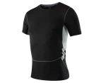 Adore Men PRO 3 generation tight sports short-sleeved fitness running stretch wicking and quick-drying T-shirt 1033-Black