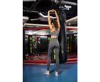 Adore 2 Packs Women Yoga Pants High Waist Fitness Running Leggings Sport Quick Dry Workout Leggins With Pocket 2060-Black&Grey