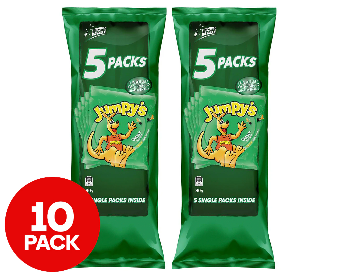 2 x 5pk Jumpy's Chips Chicken 90g