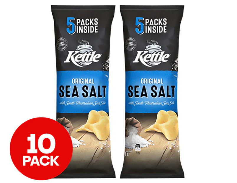 2 x 5pk Kettle Chips Original Sea Salt 92g