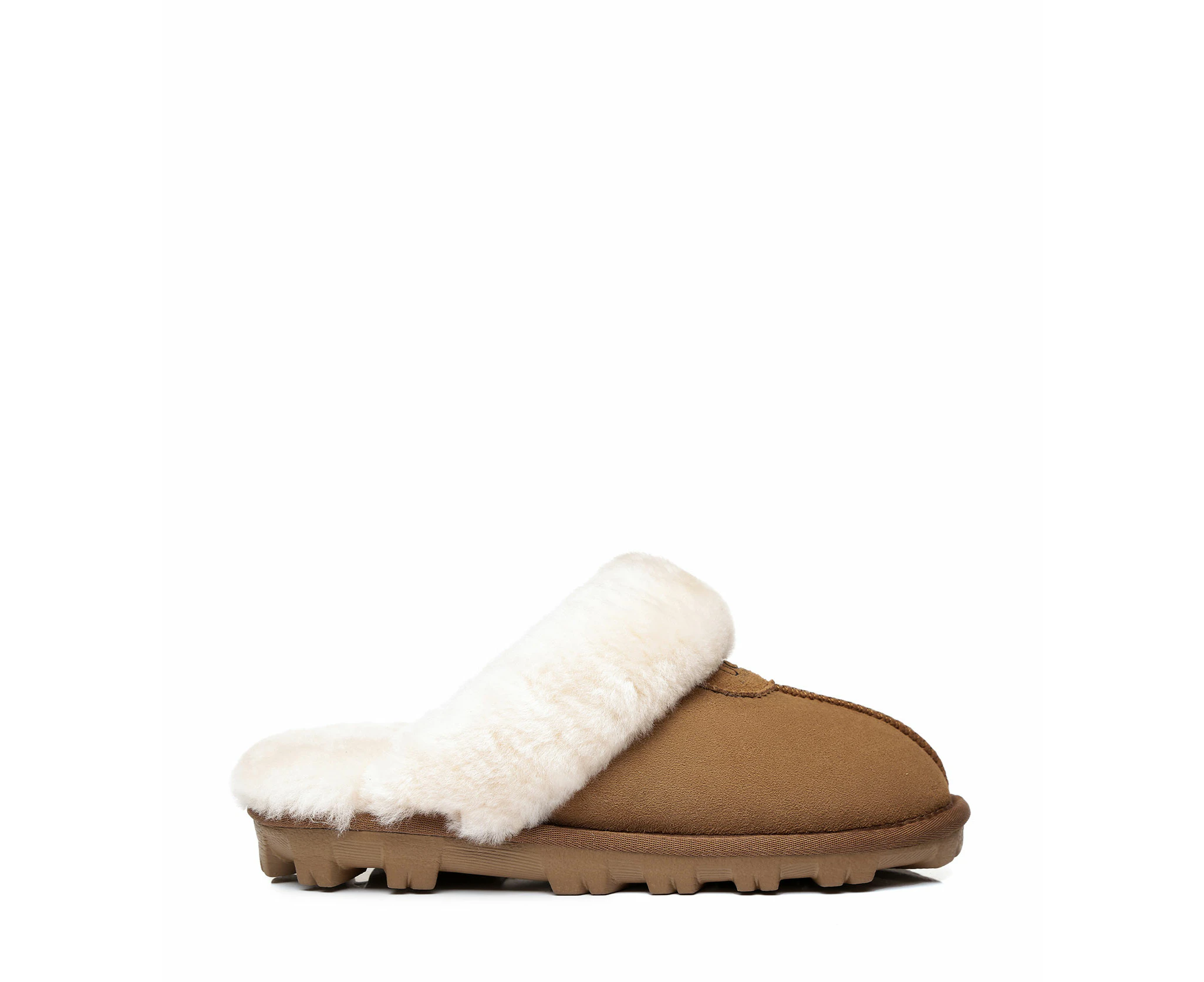 Ugg Australian Shepherd Waffle Slipper | Sheepskin Upper - Women - House Shoes - Chestnut