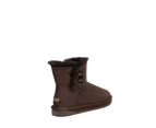 Ugg Eversheepskins Mini Button | Sheepskin Upper - Women - UGG Boots - Chocolate