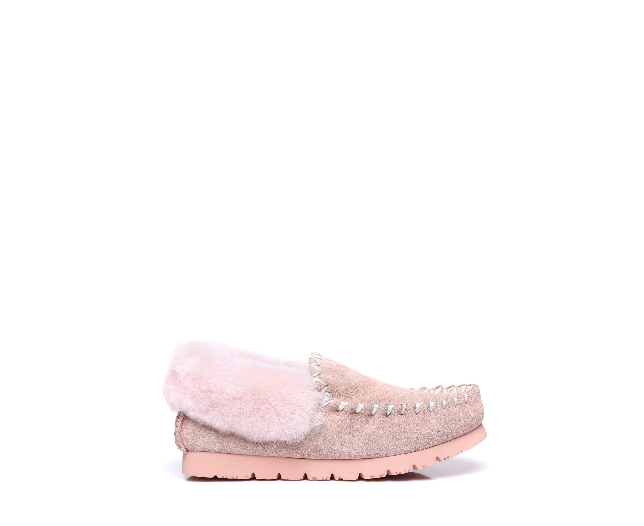 Ugg Australian Shepherd Popo Moccasins | Cow Suede Upper - Women - Moccasins - Pink