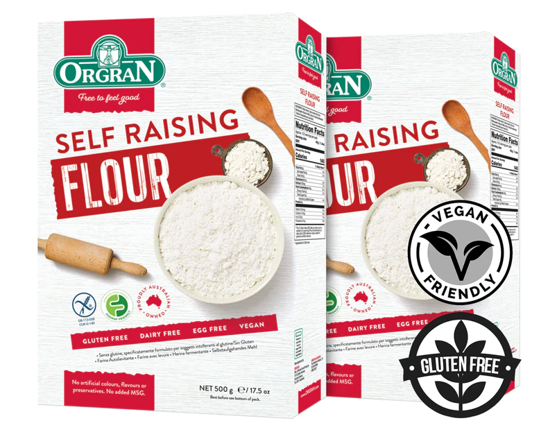 2 x Orgran Gluten Free Self Raising Flour 500g