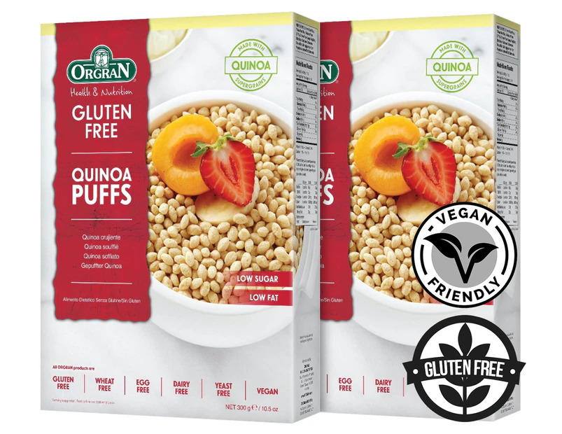 2 x Orgran Gluten Free Quinoa Puffs 300g