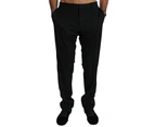 Dolce & Gabbana Black Slim Dress Formal Trouser Wool Pants Men Clothing Jeans & Pants